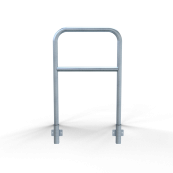 Protective bar made of steel tubing |  48 x 2.5 mm | with crossbar | for wall mounting | toal width: 700 mm | hot-dip galvanized